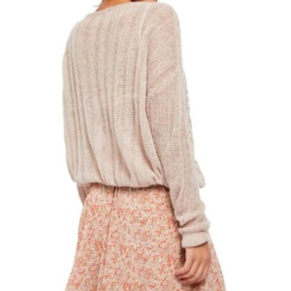 Free People Cream Cable Knit Sweater - Picture 3 of 3